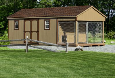 10x24 Shed / Kennel Combo