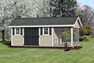 8x20 Shed / Kennel Combo