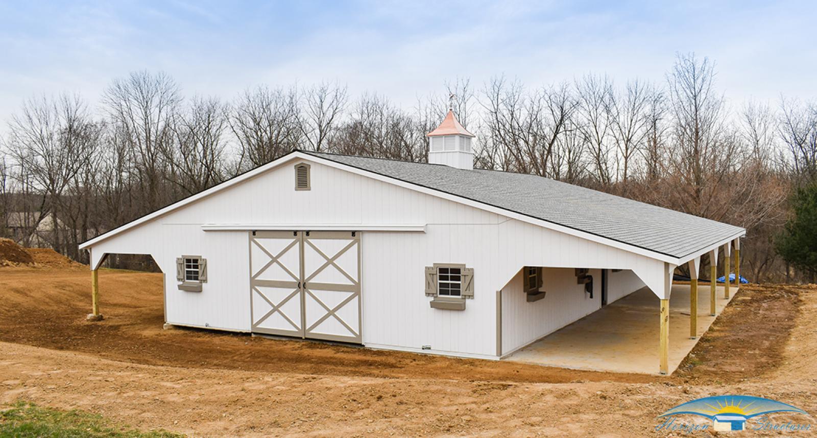 Low Profile Modular Horse Barn | Horizon Structures