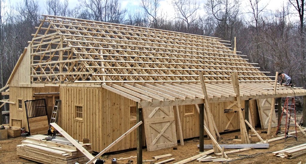 Horse Barn Trusses Complete