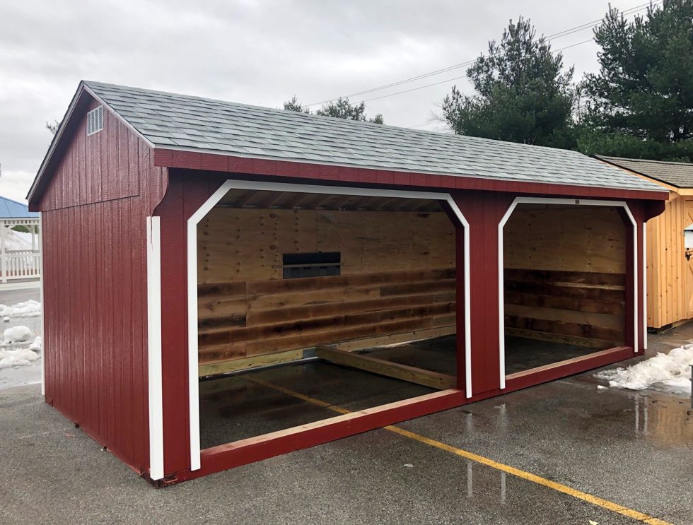 10x24 Run-in Shed - Granite Gray Shingles