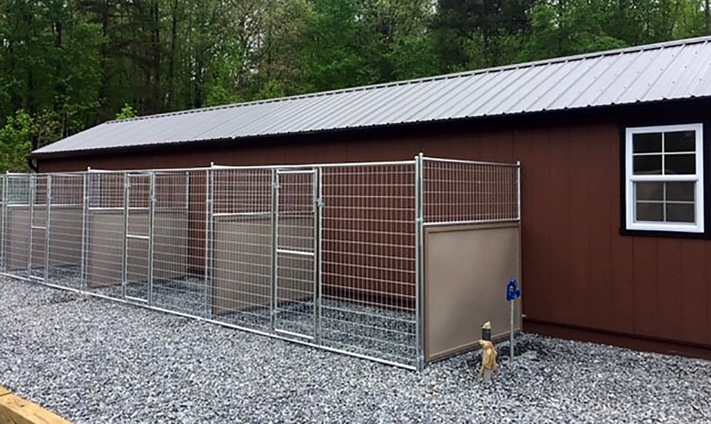 Outside dog top kennel flooring ideas