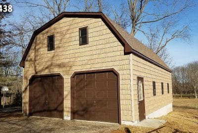 24x36 2 Car 2 Story Garage - Gambrel Roof, Custom Siding