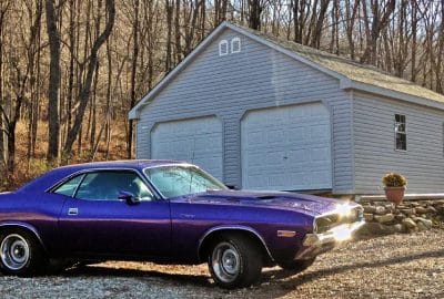 24x24 2 Car 2 Story Garage - 7 Pitch Roof - Vinyl Siding - Perfect for your American Muscle