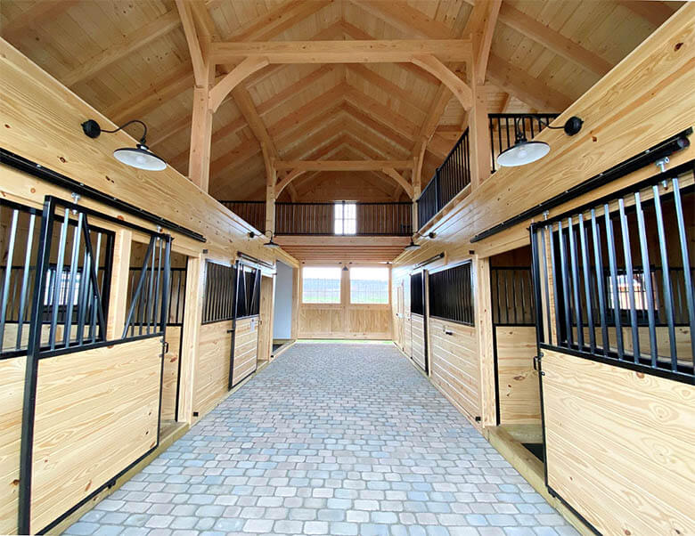 Timber Frame Barn Interior