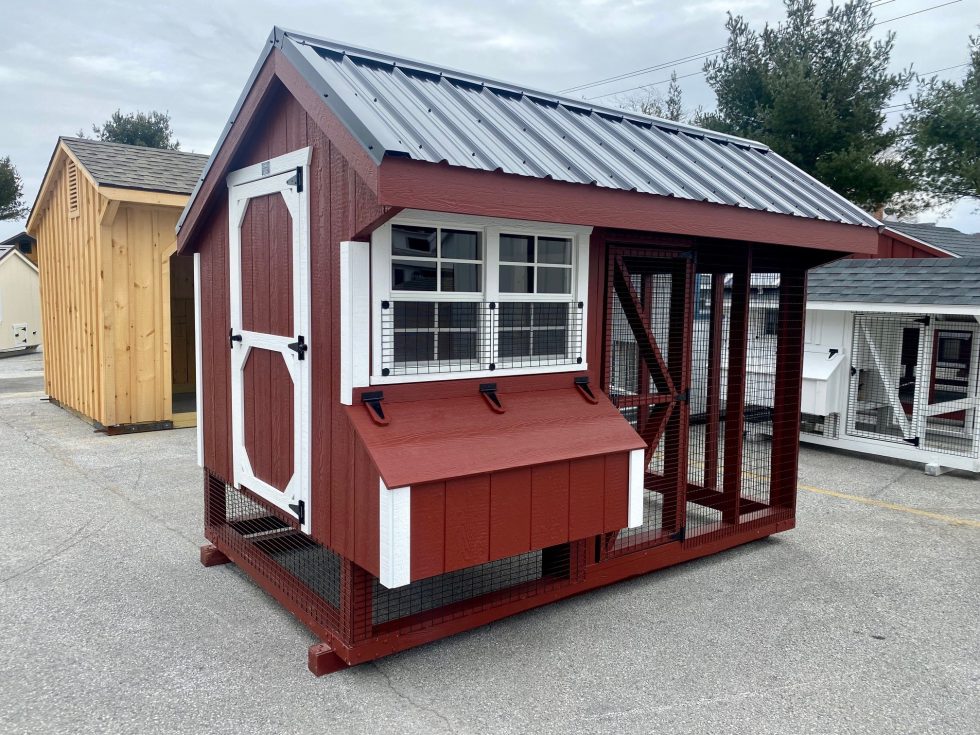 6x10 Quaker Combo - Black Metal Roof