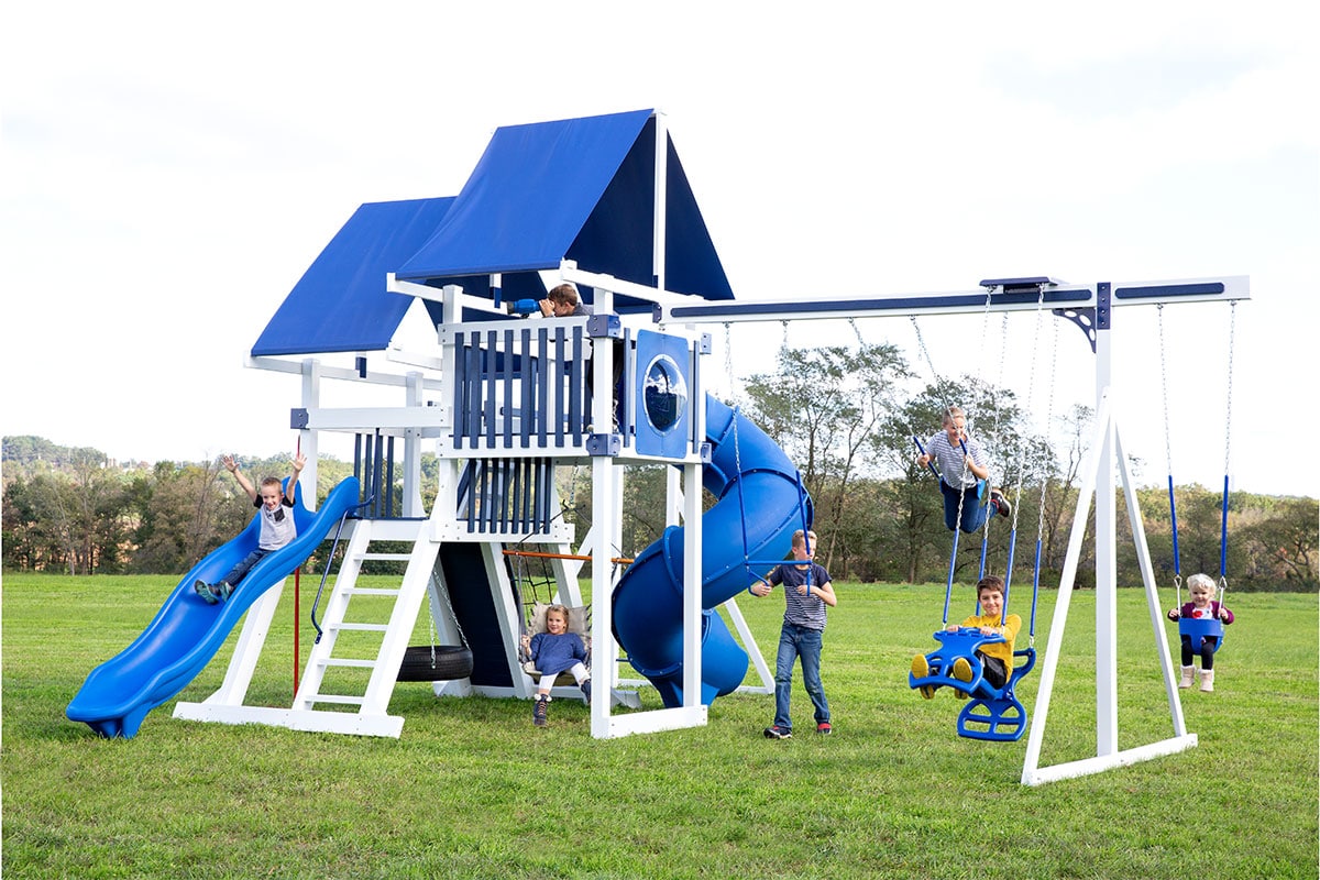Swing Kingdom Vinyl Play Sets, Swing Sets, & Playhouses Horizon