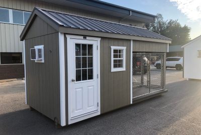 8×16 Two-Box Kennel – $19,105 – Charcoal Metal Roof