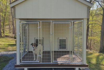 8×16 Two-Box Kennel – $21,325 – Charcoal Metal Roof – DISCOUNTED TN SHOW MODEL!