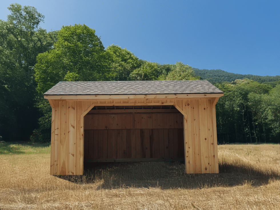 10x16 Run-In Shed - Weatherwood Shingles