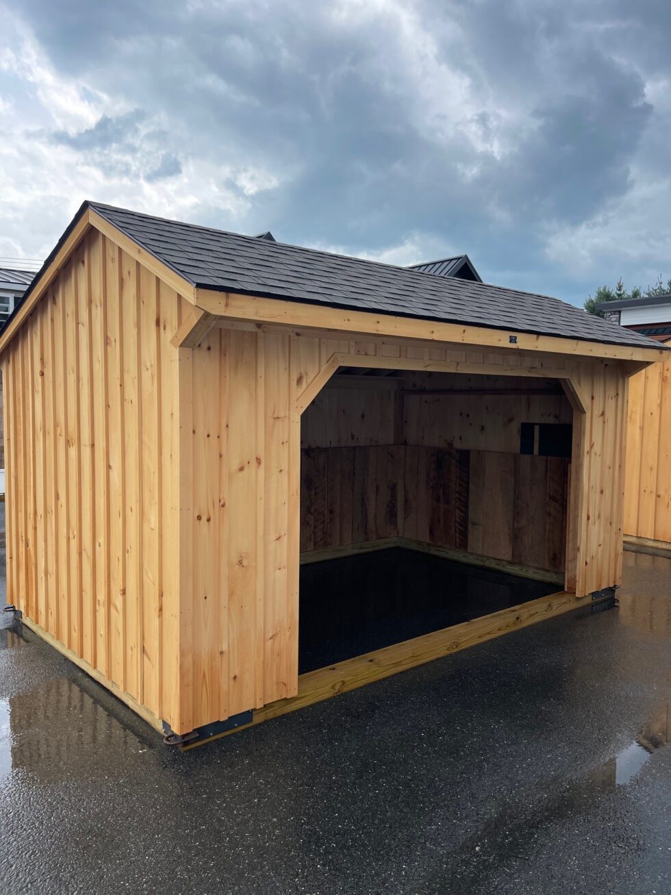 10x16 Run-In Shed - Weatherwood Shingles - Image 4