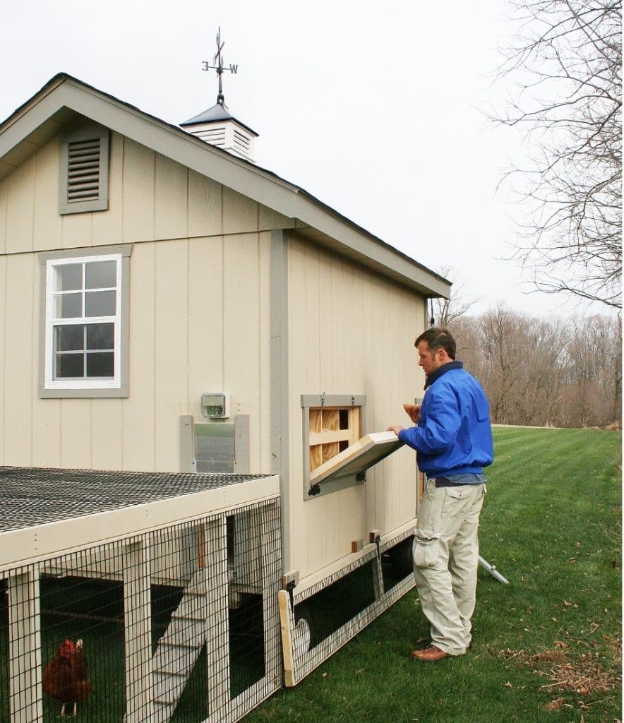 exterior box of chicken coop