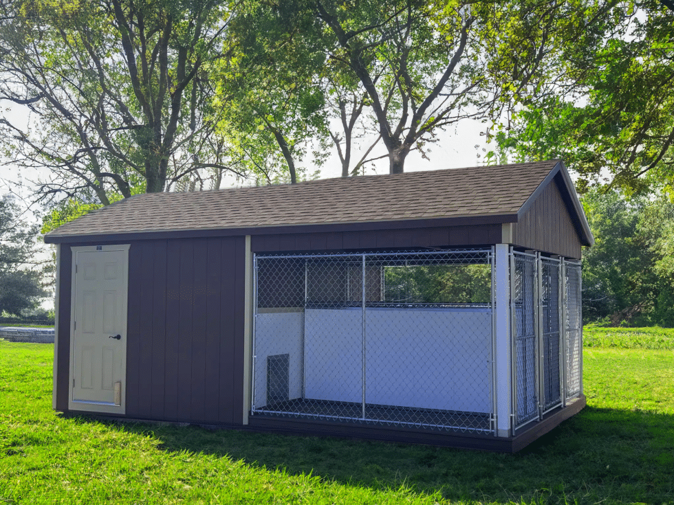 12x20 Three-Box Kennel - Cedar Shingles - Image 2