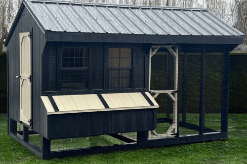7x12 Quaker Combo - Black Metal Roof