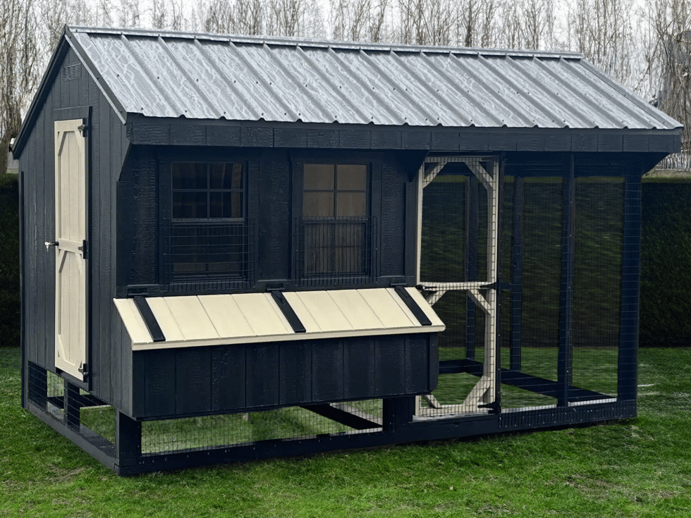 7x12 Quaker Combo - Black Metal Roof