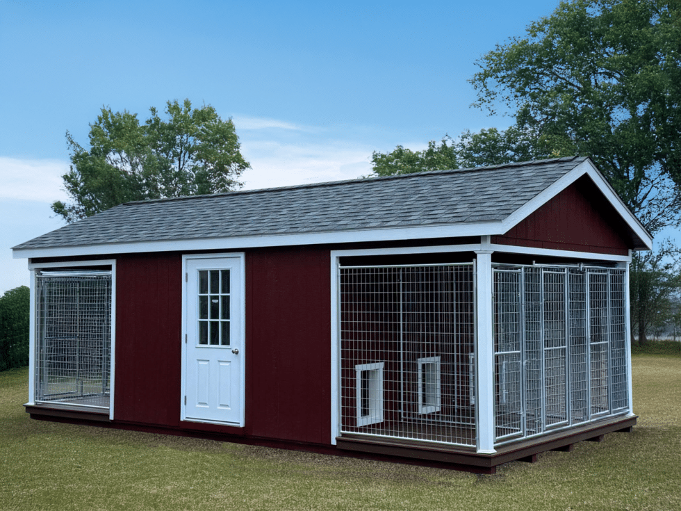12×24 Six-Box Kennel – Charcoal Shingles - Image 2