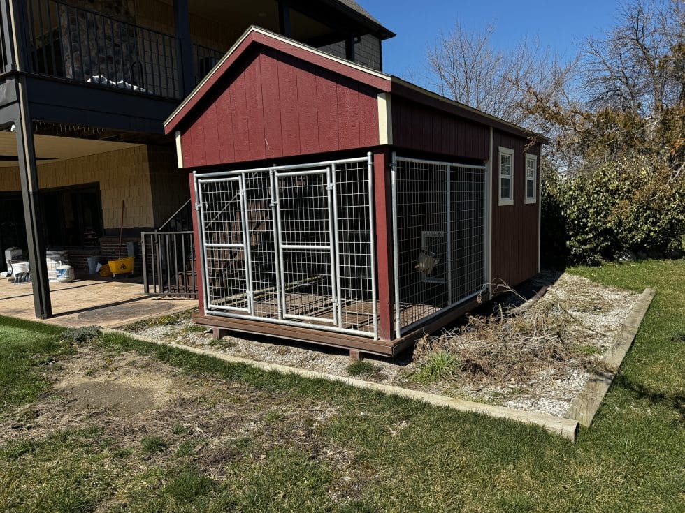 USED 8x16 Two Box Kennel - Walnut Brown Shingles - Located in East China, MI!! - Image 3