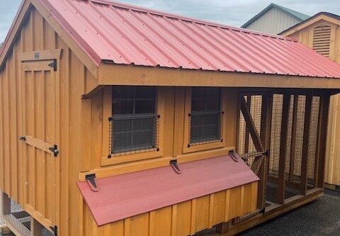 7x14 Quaker Combo - Red Metal Roof