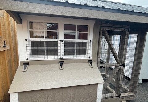 4x8 Quaker Combo Coop - Black Metal Roof - Located in Mooresville, NC