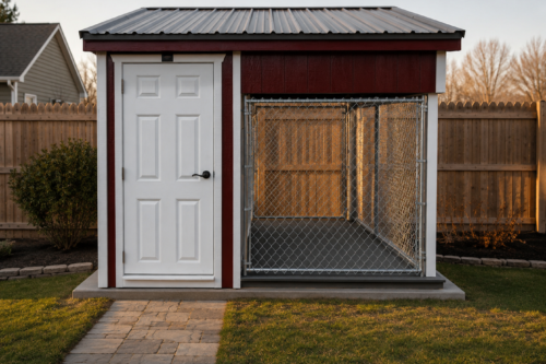 8x10 One Box Kennel - Charcoal Metal Roof - Located in Atglen, PA!