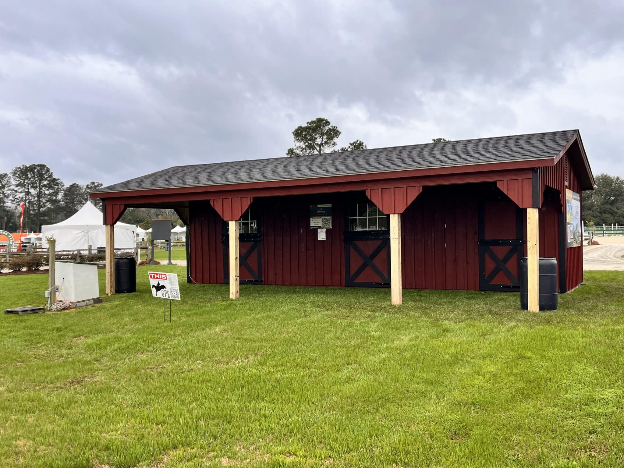 10x32 Shedrow with 10' Overhang - Aiken Grand Prix Shedrow Barn! - Image 3