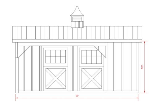 11’6” x 19’ Horse Barn with 7’6” Overhang - Harrisburg Horse World Expo Show Barn!