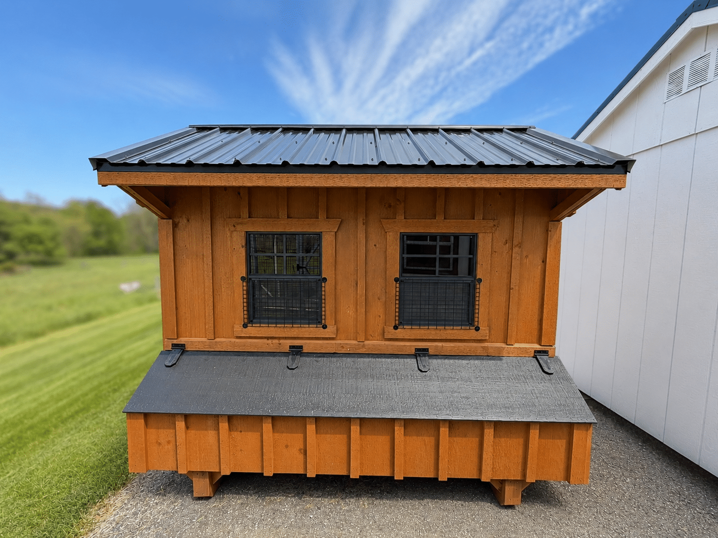5x8 Cedar Siding Chicken Coop | Quaker Hen House with Power