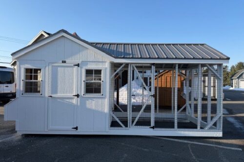 8x18 A-Frame Combo Coop - Charcoal Metal Roof - Located in Atglen, PA!