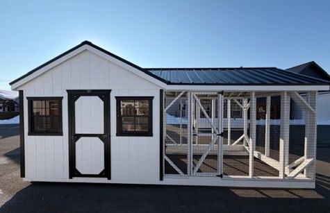 8x20 A-Frame Combo Coop - Black Metal Roof - Located in Atglen, PA!