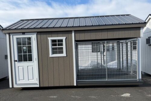 8x16 Two Run Kennel - Charcoal Metal Roof - Located in Atglen, PA