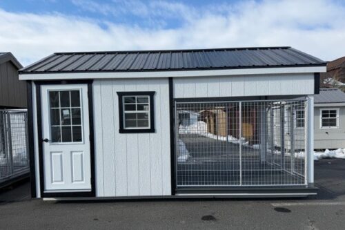 8x16 Two Run Kennel - Black Metal Roof - Located in Atglen, PA