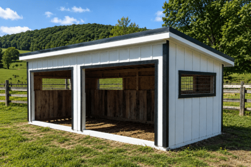 10x24 Run-in Shed - Black Metal Roof - Located in Mooresville, NC