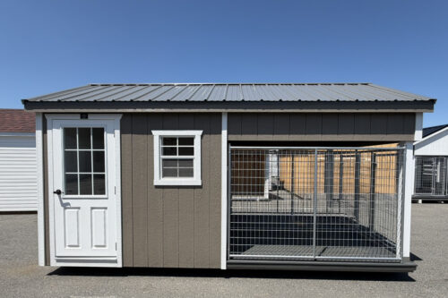 8x16 Two Run Kennel - Charcoal Metal Roof - Located in Atglen, PA