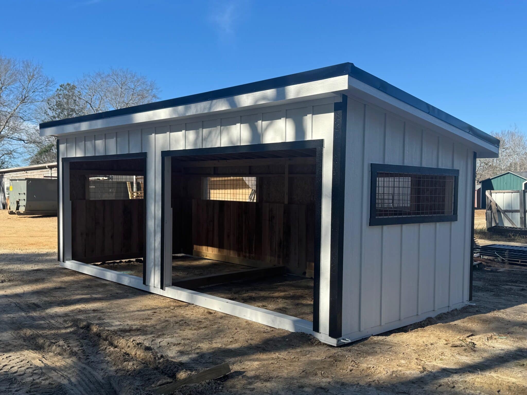 10x24 Run-in Shed - Black Metal Roof - Located in Mooresville, NC - Image 2