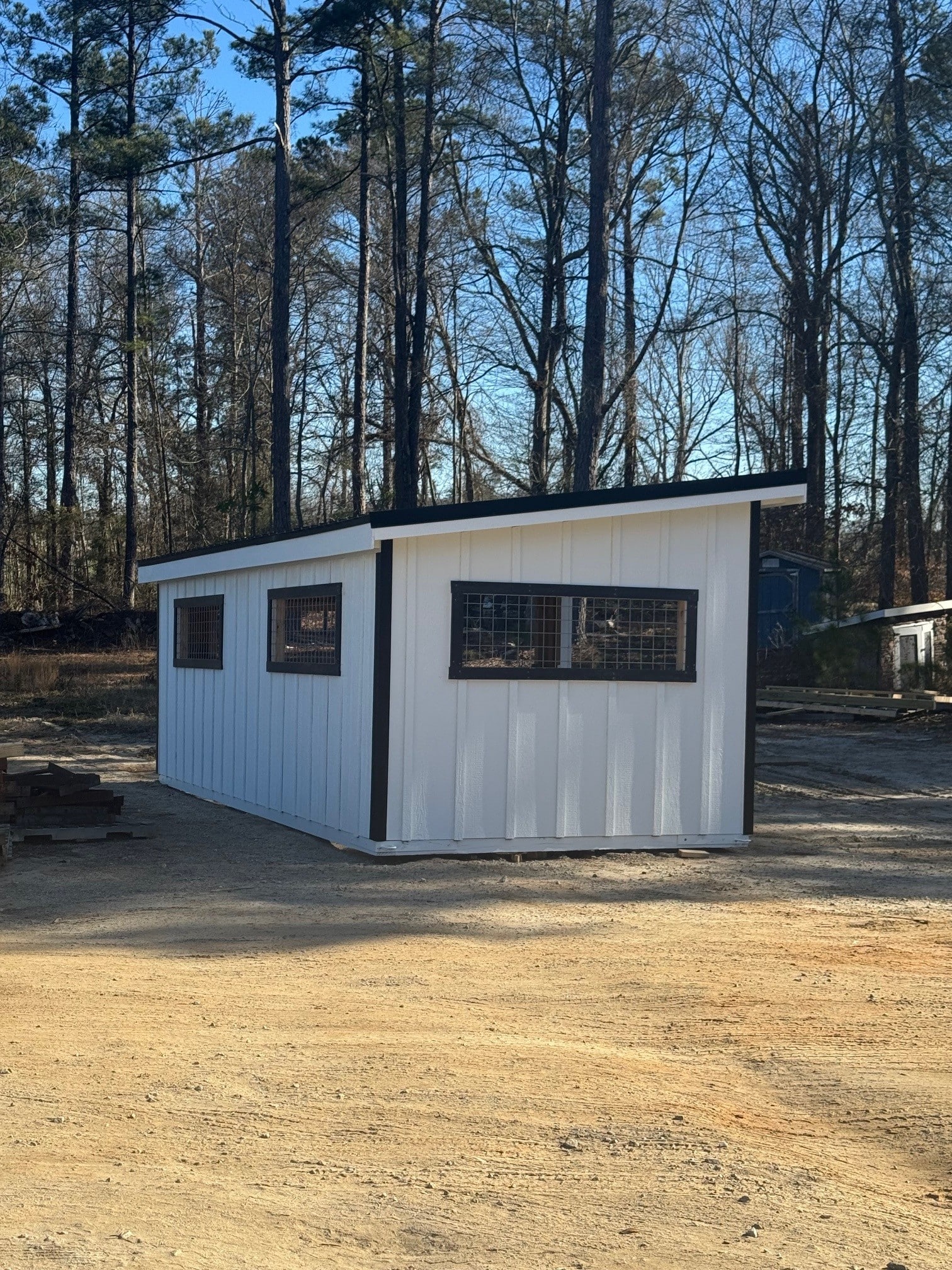 10x24 Run-in Shed - Black Metal Roof - Located in Mooresville, NC - Image 4