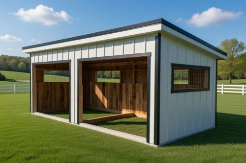 10x24 Run-in Shed - Black Metal Roof - Located in Mooresville, NC