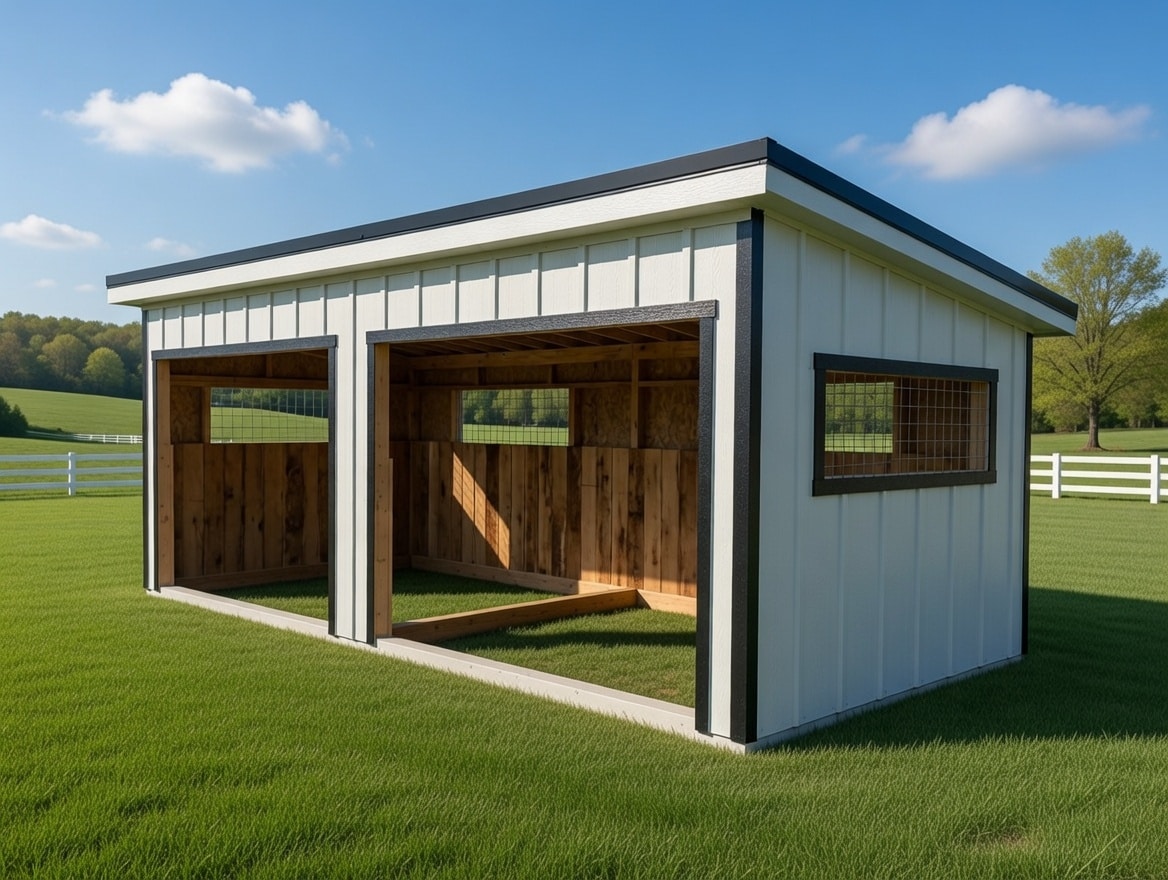10x24 Run-in Shed - Black Metal Roof - Located in Mooresville, NC