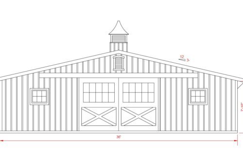36x36 Low Profile Barn - Located in Clarkson, KY