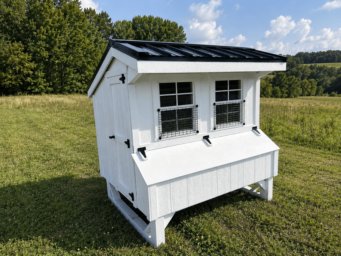 4x6 Quaker Coop - Black Metal Roof - Located in Atglen, PA!