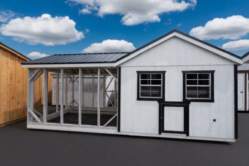 8x20 A-Frame Combo Coop - Black Metal Roof - Located in Atglen, PA!