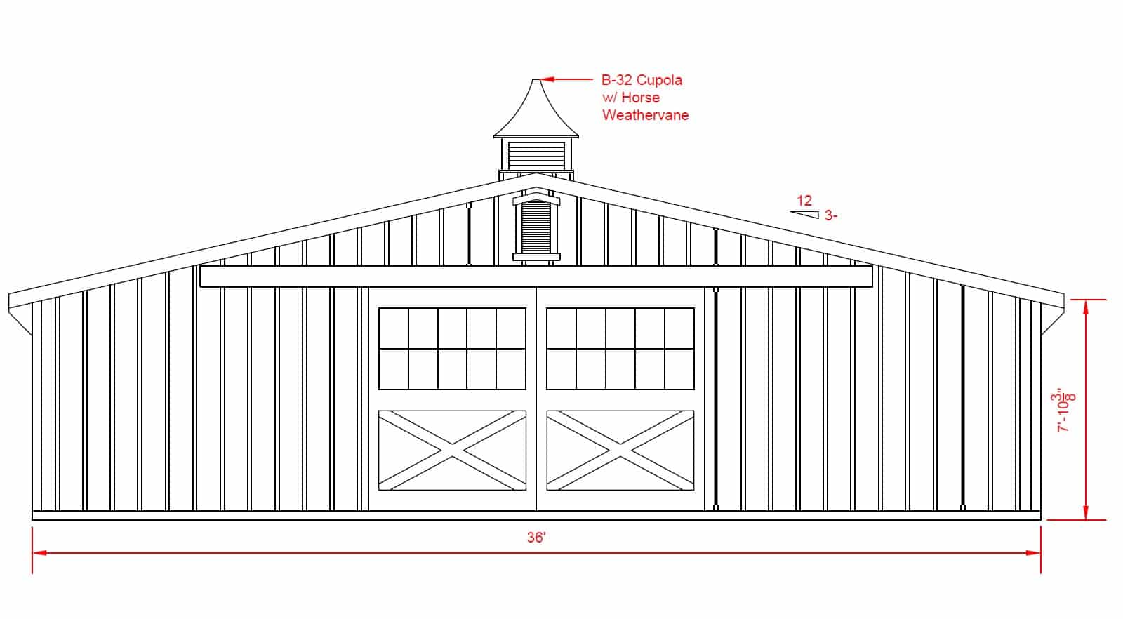 36x36 Low Profile Barn - Located in Mill Hall, PA!