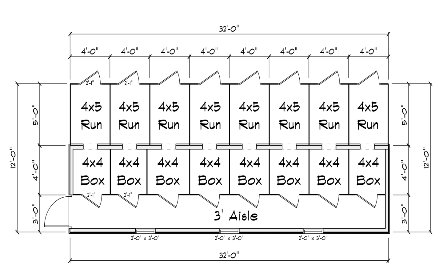 12x32 8-run Layout