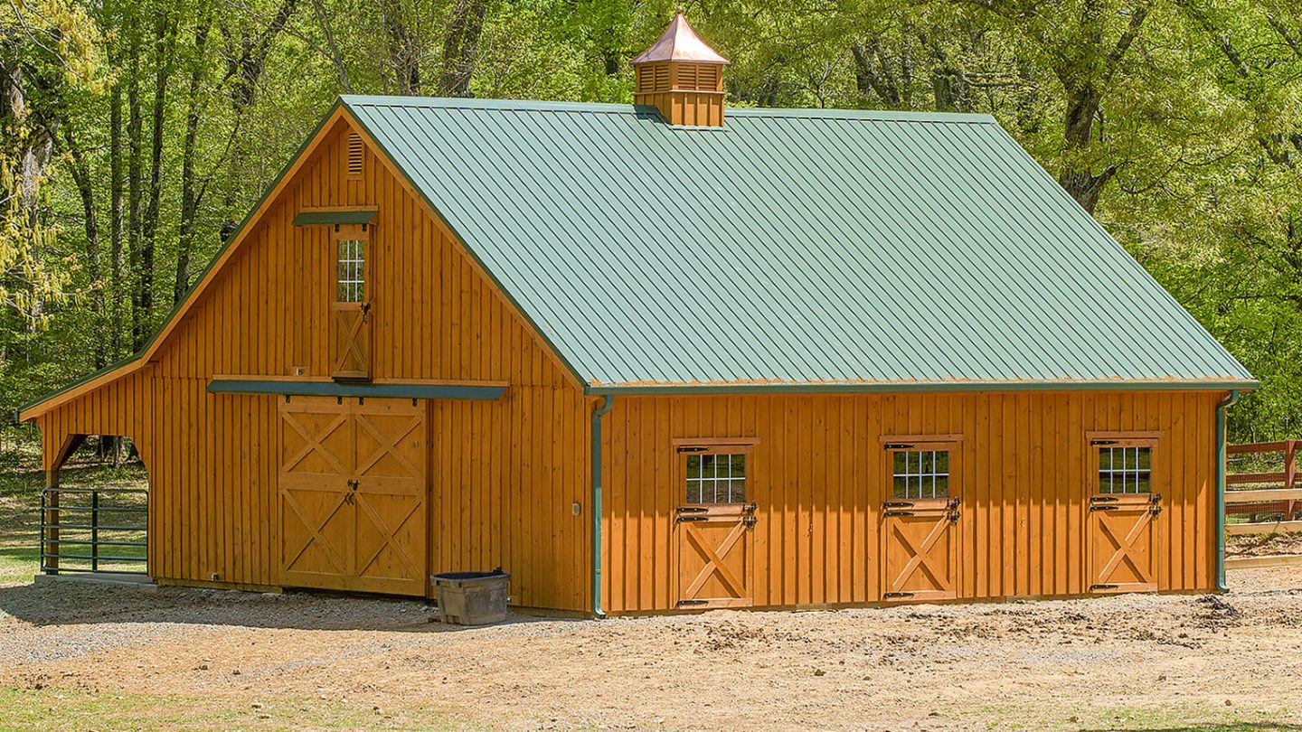 High Profile Modular Barn with 10ft Overhang