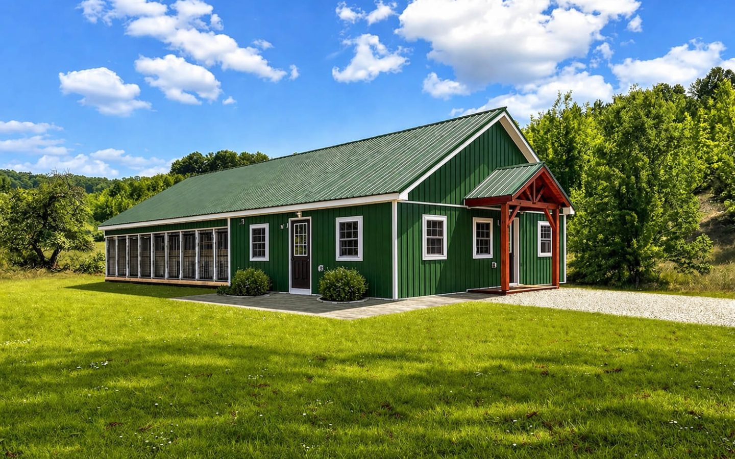 30x60 modular double wide kennel