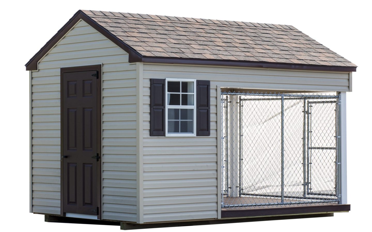 8x12 trad kennel vinyl glasbord in run back