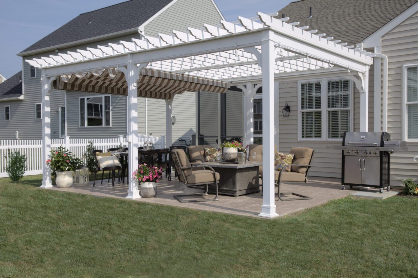 Vinyl Traditional Pergola by Country Lane Gazebos