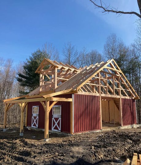 The Deluxe Timber Frame Barn Roof Construction