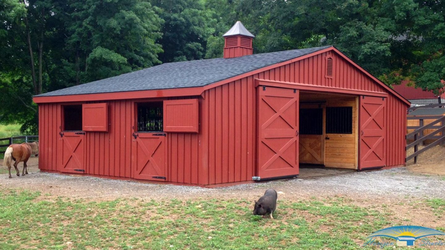 low profile modular barn